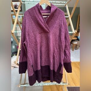 Soft Surroundings Purple Sweater Size 2X